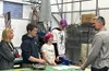 Jackie Trabits, Gideon Salmans, Aila Johnson, and Josh Pehrson listen to instructor Steve Novaks, before getting to work on various pieces that will eventually become part of their aircraft. 