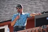Lance Mackey addresses a crowd of fans, family and well-wishers July 19, 2015, during his induction to the Knik Museum and Mushers’ Hall of Fame. Frontiersman file photo