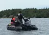 Zodiac watercraft have been on the waters of Big Lake to try and recover Myles Williams, who apparently drowned last summer. Courtesy AK Dive and Rescue