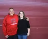 Houston High School senior, Ashley Hoglund with HHS Head NYO Coach Jared Barrett. Hoglund took first place in the Eskimo Stick Pull this year. Jacob Mann/Frontiersman
