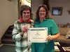 Doris Hagedorn, left, is the winner of the Frontiersman’s Alaska Airline Miles Sweepstakes. Frontiersman circulation manager Christy Pinkerton, right, presented Hagedorn with a certificate fo