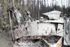 Remains of a trailer home destroyed by the Sockeye fire. HEATHER A. RESZ/Frontiersman