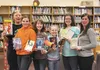 Colony Middle School Battle of the Books state championship team is made up of seventh-graders Shannon Powers and Shannon Frati and sixth-graders Karina Holcomb and Molly Frati and coached by