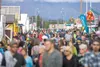 Fair-goers make their way down the Purple Trail during the 75th
Alaska State Fair. Overall attendance for 2011 was 308,572 and
total paid attendance 228,584, an increase of about 9.5 percent.