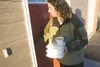 Wasilla Senior Center "Meals on Wheels" delivery driver Shelly
Johnson makes a delivery Thursday to one of her seniors in Wasilla.
Johnson delivers meals from Palmer to Wasilla five days a we