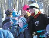 David and Andrea Johnston and their sons, David and Miles, pose for a photo before the start of the 13th Iditarod Trail Invitational Feb. 23. The ultramarathon field of 52 cyclists and runner