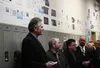 Gov. Mike Dunleavy speaks with educators in the construction hallway at Mat-Su Career and Technical High. Anthony Jones/Frontiersman