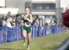 Colony's Audrey Michaelson powers down the finish chute to
second place Saturday during the Region III Cross Country
Championship at Palmer High School. (ROBERT
DeBERRY/Frontiersman) Robert D