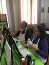 Paul and Beth Laird of Eagle River at the Beer Meets Canvas class on Saturday, Feb. 11 at Arkrose Brewery.