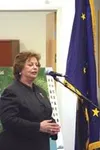 Alaska First Lady Nancy Murkowski welcomes attendees to the
open-house celebration for Gov. Frank Murkowski's new Mat-Su
office. JOEL DAVIDSON/Frontiersman