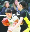 Colony's Bella Shelley fights through the defense during a win over Service. Bruce Eggleston/matsusports.net