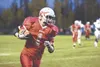 Wasilla tight end Braydon Kuiper runs after a catch during a
23-22 win over Palmer last week. The Warriors, who are in the
playoffs for just the seventh time since 1997, are searching for
the