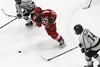 Wasilla senior Blake Marks splits the defense during a 4-3 double-overtime win over South Anchorage in the first round of the state hockey tourney Courtesy of MatSuSports.net