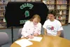 Alongside her mother and coach Dawn, Colony senior Sarah
Brettrager signed a national letter of intent to join the Oakland
University (Mich.) swim team next fall. Brettrager is a former
Regio