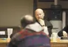 Wasilla City Councilman Steve Menard listens to Wasilla resident
John Dewar during a council meeting in December 2011. Menard was
recalled by voters Tuesday. Robert DeBerry