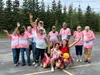 Teams of 2 recently participated in the Mid-Valley Senior Center Trialthlon, and joining them to help bolster team spirits, several cheerleaders from the Houston High Hawks cheer squad were o