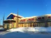 The Chili's Grill and Bar in Anchorage sits closed with the trademark Chili's pepper covered by a blue tarp Sunday afternoon. The stores in Wasilla, Anchorage and Fairbanks licensed to franch