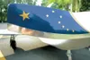 ROBERT DeBERRY/Frontiersman The propeller of Jim Woodley and
Patty Livingston’s Glasair 2 sports the Alaska flag design.