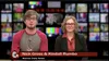 Wasilla HIgh senior Nick Gross and junior Kindall Rumbo introduce the Warrior Daily News morning broadcast. The media room is complete with green screen, teleprompter, and audio earphones. Th
