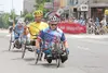 Sadler’s Alaska Challenge/Courtesy photo Joe Dowling, leading,
has been a wheelchair athlete for more than 20 years, and this will
be his seventh trip to race the Sadler’s Alaska Challenge.