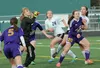 Colony and Lathrop players battle for position on a corner kick during the Knights' 6-1 win on Friday at Colony. The win lifted the Knights to 4-0 on the season. MATT TUNSETH/Frontiersman.com