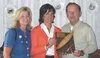 KAP Operations Director Naomi Childers, KAP Vice Pres Marie
Brown and Senator Ted Stevens. Photo courtesy of PHIL
KARCHESKI.