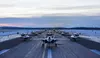 Aircraft assigned to the 354th Fighter Wing and 168th Wing park in formation on Eielson Air Force Base, Alaska, Dec. 18, 2020. Over 30 aircraft were quickly generated and prepared to launch i