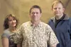John Preuit, center, takes home $3,000 as the winner of the
fourth Mat-Su Valley Frontiersman Trim to Win weight loss
challenge. Placing second was Marnice Marshall, left, and Tony
Clark was 