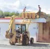 SANDRA WRIGHT/Courtesy photo A backhoe that was performing work
at a Shell Station on the Parks Highway is missing.