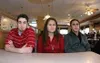 Chickaloon tribal members (left to right) are Dimi Macheras,
Kari Johns and Daniel Harrison. The three cousins are working
together to help archive and document their native language through
