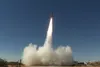 A Sabre short-range ballistic missile launches in June 2017 at White Sands Missile Range, New Mexico, for a test of the Patriot Advanced Capability-3 (PAC-3) Missile Segment Enhancement, an a