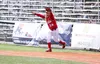 Wasilla senior first baseman celebrates after securing the final out of an 8-6 win over Ketcikan in the ASAA/First National Bank State Baseball Championships title game Saturday, June 1, 2019