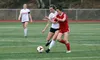 Wasilla's Kamryn Broach moves the ball up the field during a 2-0 win over West Valley Friday, April 20, 2018, at Wasilla High School. JEREMIAH BARTZ/ Frontiersman
