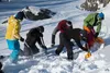 Avalanche beacon search practice with the Alaska Avalanche Information Center. Courtesy of S. Carter