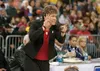 Wasilla girls varsity basketball head coach Jeannie Hebert-Truax during the 2013 state basketball championships in Anchorage. Hebert-Truax has been inducted into the Alaska Sports Hall of Fam