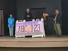 Sabrina Kessakorn is recognized at the Alaska State Fair with Governor Mike Dunleavy Saturday, Aug. 26. Jacob Mann/Frontiersman