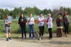 MyHouse founder and CEO Michelle Overstreet and Wasilla Mayor Glenda Ledford cut the ceremonial ribbon for a public art piece within the Wonderland Park Wetland Pond system. Jacob Mann/Fronti