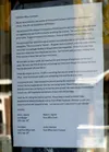 A notice posted on the Settlers Bay Post Office on Saturday. Photo courtesy of Bob Winckler