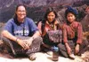 From left, Catherine Inman sits with two indigenous girls from
the Dolpa district in Nepal. Inman worked in Dolpa from 1993 to
2001 and founded Friends of Dolpa, a nonprofit group that assist