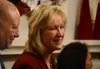 Lt. Gov. Nancy Dahlstrom is seen during the governor's annual holiday open house on Tuesday, Dec. 12, 2022 at the Governor's Mansion in Juneau. James Brooks/Alaska Beacon