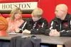 JEREMIAH BARTZ/Frontiersman Zack Qual signs his National Letter
of Intent to play college basketball at Jamestown College in North
Dakota next year.