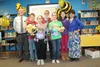 Palmer Junior Middle School sixth grader Meredith Losca, third from left, will represent the school at the upcoming state spelling bee. She beat out more than 100 fellow PJMS students Friday 