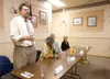 Matanuska Electric Association board of directors candidate Brian Scoresby speaks during a debate as candidates Lois Lester, Marvin Yoder and Kit Jones wait their turns at a Big lake Chamber 