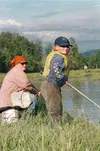 Frontiersman file photo A young girl dipnets at Fish Creek
several years ago. The fishery hasn't opened because of limited
returns.