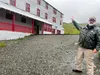 Stuart Leidner, superintendent for Alaska State Parks in the MatSu region, discusses upcoming restoration work on one of the bunk houses Aug. 8, 2022 at Independence Mine State Historical Par