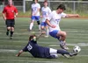 Soldotna senior Daniel Heath takes down Palmer senior Elijah Von Gunten during Palmer's win over the Stars in the Division II boys state championship match. Jeremiah Bart/Frontiersman
