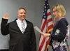 Kelsey Trimmer takes the oath of office March 18 at a Mat-Su Borough School District meeting. Courtesy Catherine Esary