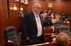 Rep. Kevin McCabe, R-Big Lake, speaks March 20, 2023, on the floor of the Alaska House. James Brooks/Alaska Beacon