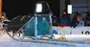 Jeff King's new sled was all the talk on the trail. He left the
back part of the two-part sled in White Mountain so his team would
be faster, he said. Photo by JEREMIAH BARTZ/Frontiersman.
