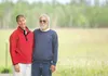 ROBERT DeBERRY/Frontiersman Former Windsong Farm owners Gary and
Carla Beu stand outside the property that was Windsong Farm. The
couple lost their farm to foreclosure despite turning a profi